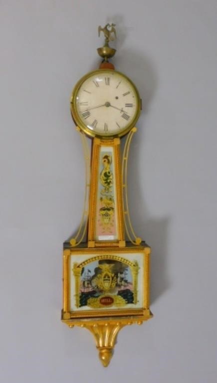 AMERICAN BANJO CLOCK. 19TH CENTURY.