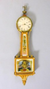 AMERICAN BANJO CLOCK. 19TH CEN