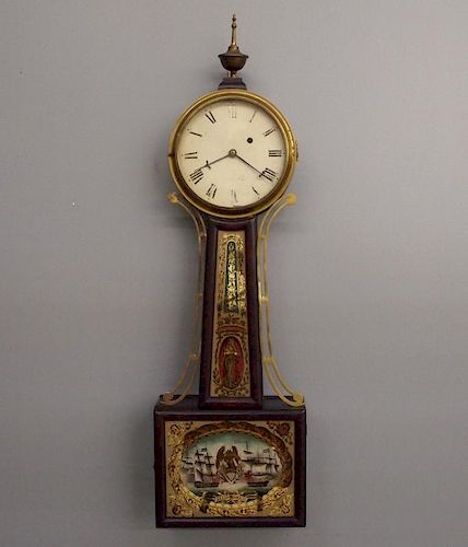 AMERICAN BANJO CLOCKAn early 19th