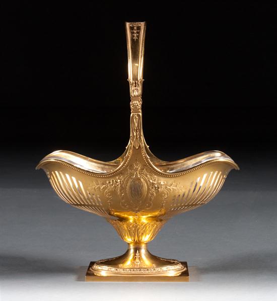 American Beaux Arts 14K gold basket