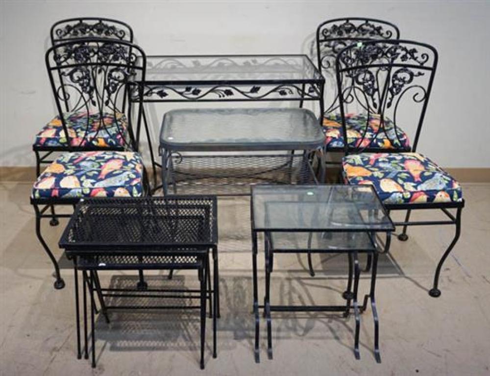 AMERICAN BLACK PAINTED WROUGHT IRON