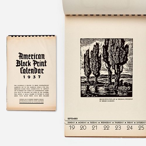 AMERICAN BLOCK PRINT CALENDAR