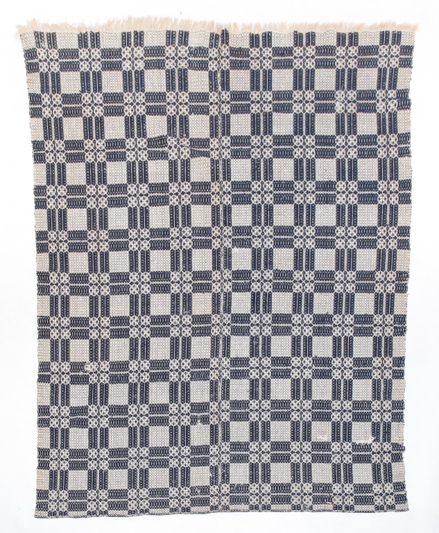 AMERICAN BLUE AND WHITE OVERSHOT