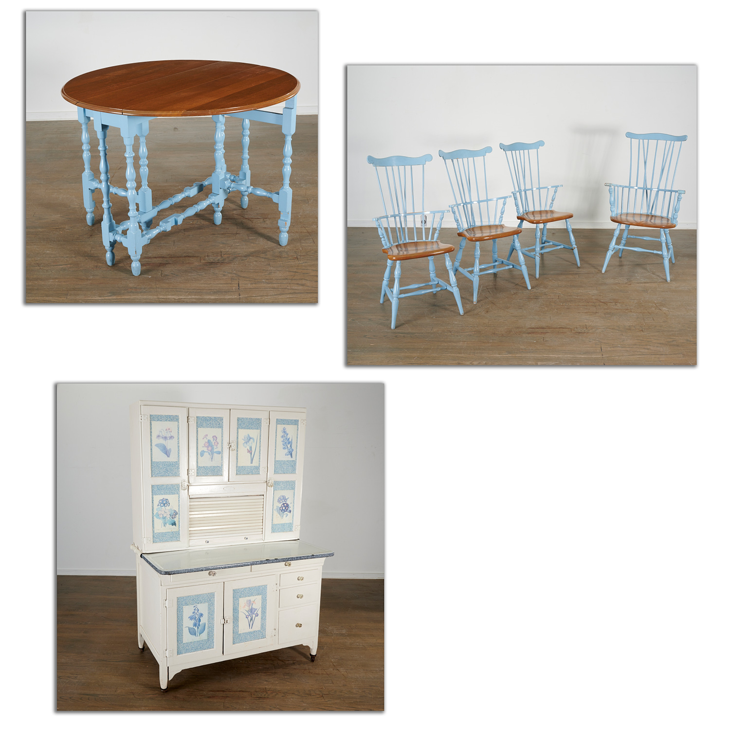 AMERICAN BLUE-PAINTED ASSEMBLED