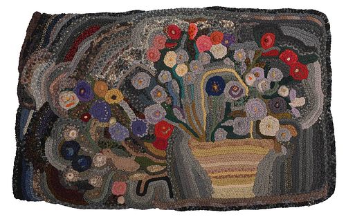 AMERICAN BRAIDED RUGcirca 1930,