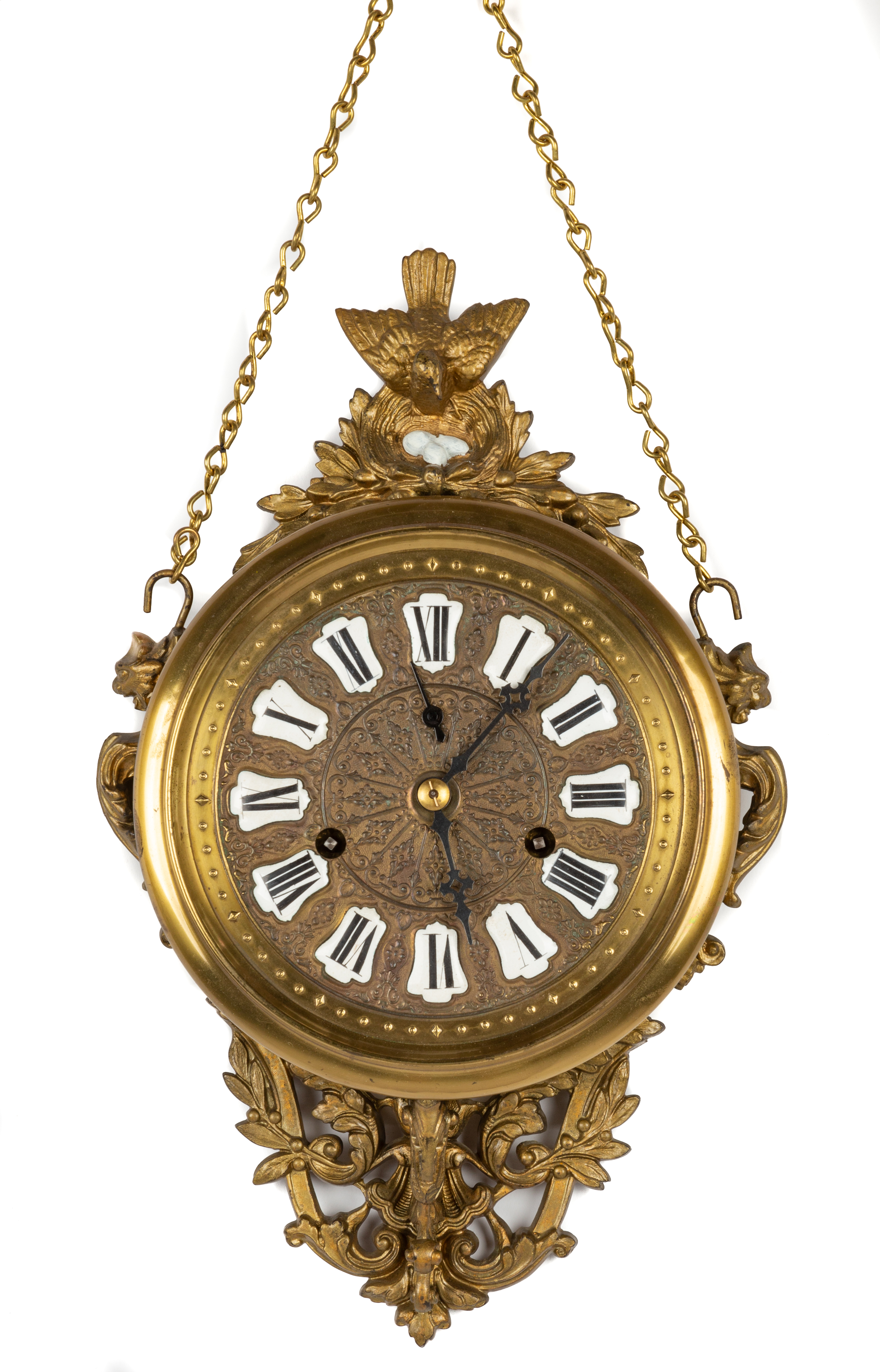 AMERICAN BRASS HANGING CLOCK