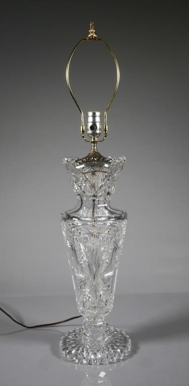 AMERICAN BRILLIANT CUT GLASS 18"
