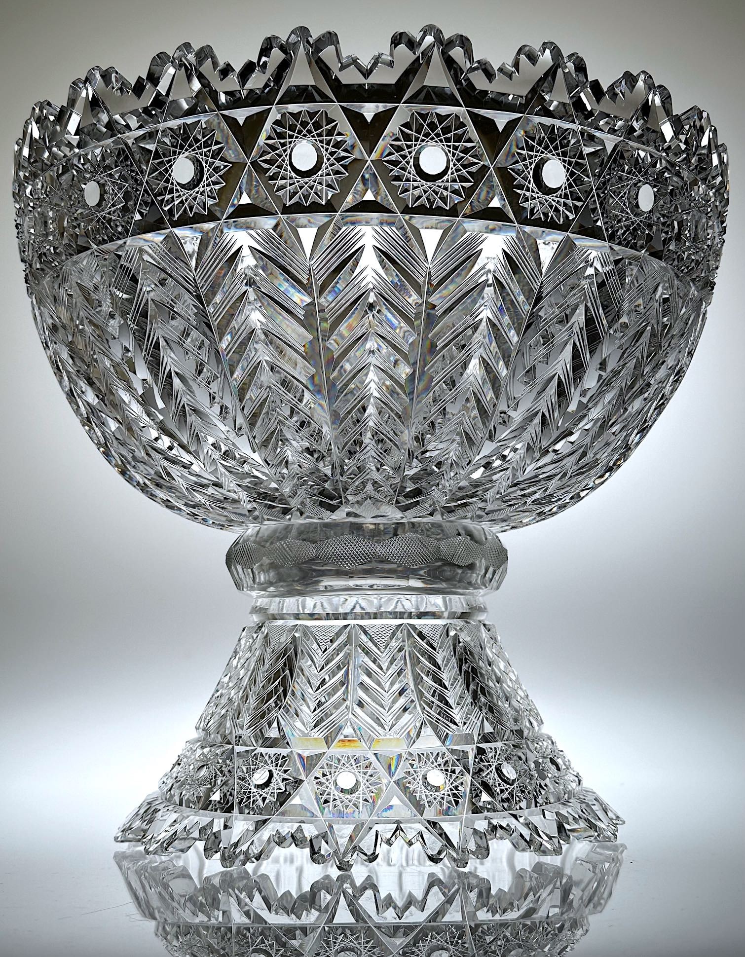 AMERICAN BRILLIANT CUT GLASS 2 PART