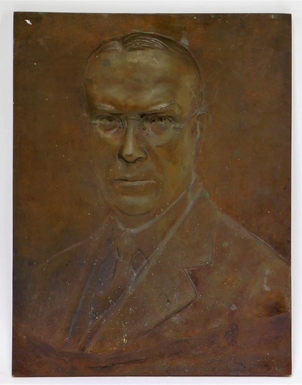 AMERICAN BRONZE RELIEF PORTRAIT
