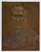 AMERICAN BRONZE RELIEF PORTRAI