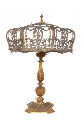 AMERICAN BRONZE TABLE LAMPglas