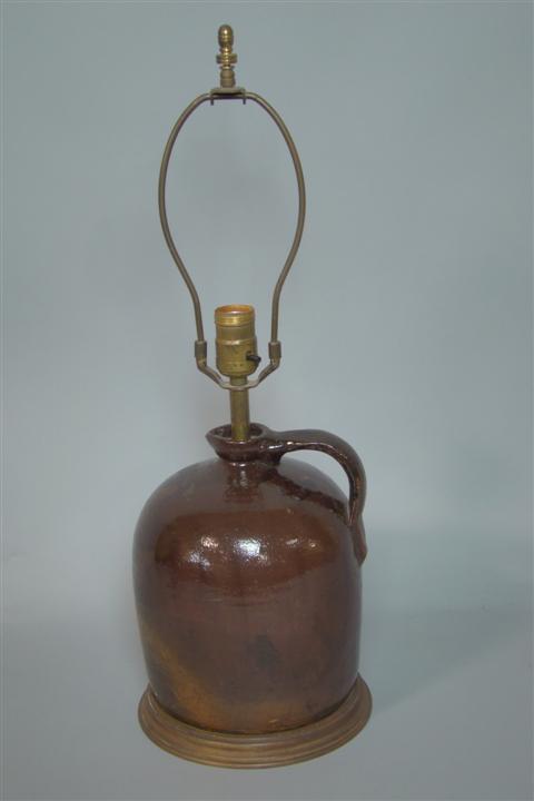 AMERICAN BROWN-GLAZED STONEWARE JUG
