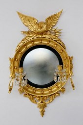 AMERICAN CARVED AND GILT GIRON