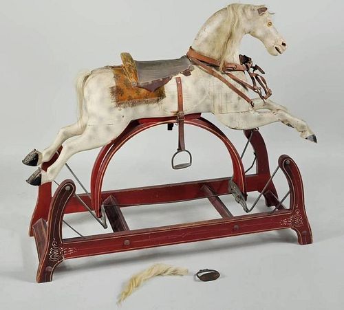 AMERICAN CARVED AND PAINTED ROCKING