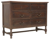 AMERICAN CARVED FOUR-DRAWER DR