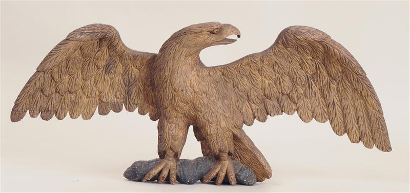 AMERICAN CARVED GILTWOOD FIGURE