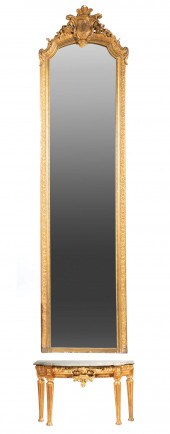 AMERICAN CARVED GILTWOOD PIER