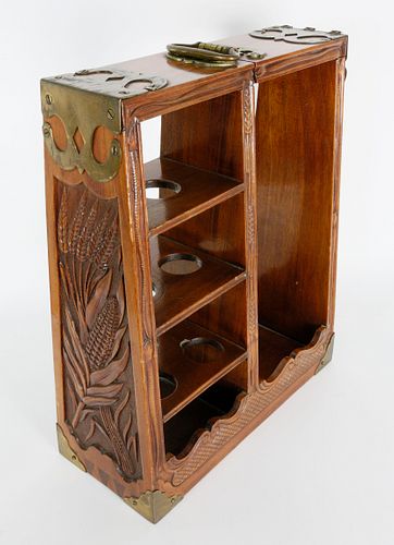 AMERICAN CARVED MAHOGANY AND