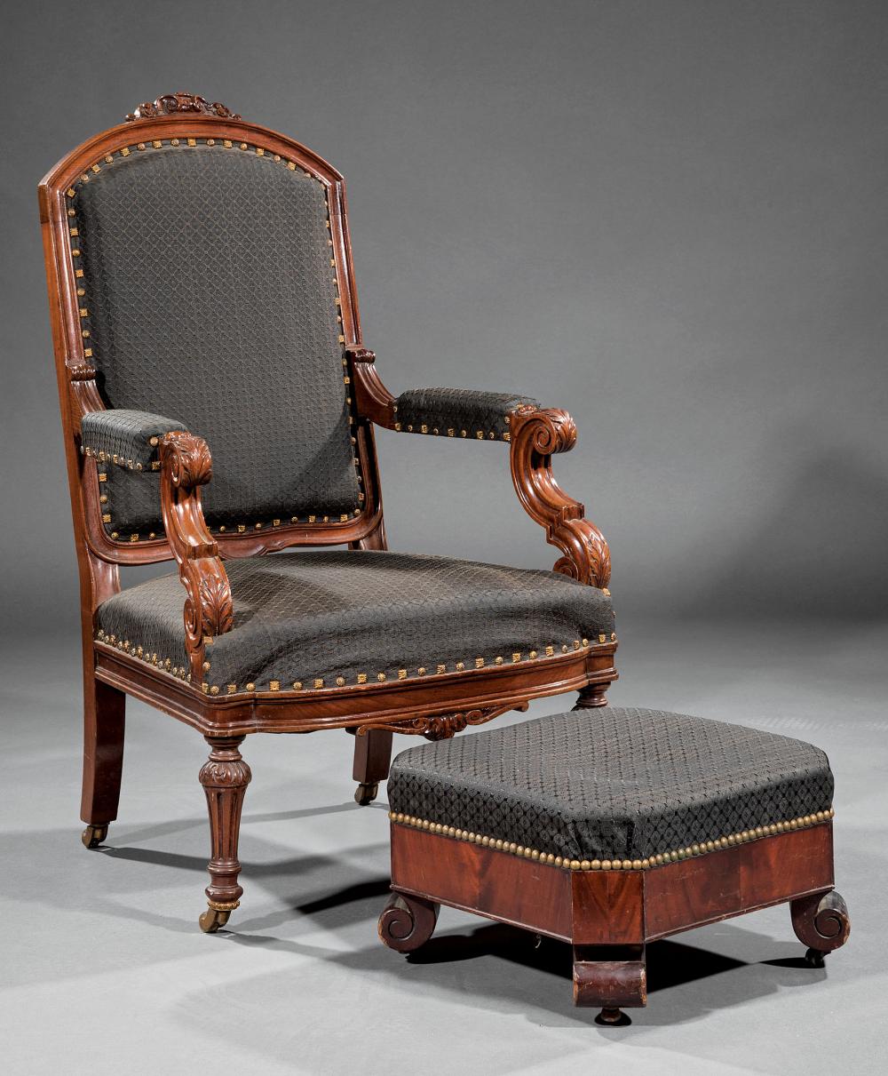 AMERICAN CARVED MAHOGANY