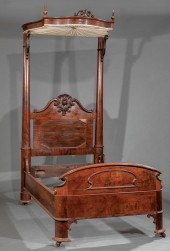 AMERICAN CARVED MAHOGANY HALF-