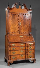 AMERICAN CARVED MAHOGANY SECRE