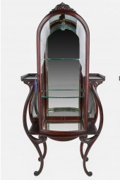 AMERICAN CARVED MAHOGANY VITRI