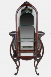 AMERICAN CARVED MAHOGANY VITRI