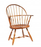AMERICAN CARVED OAK HOOP-BACL