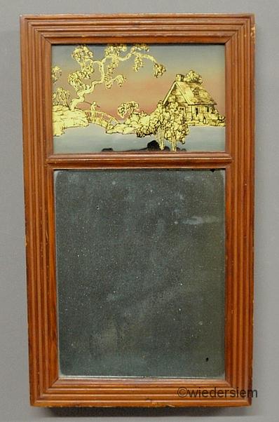 American carved pine mirror