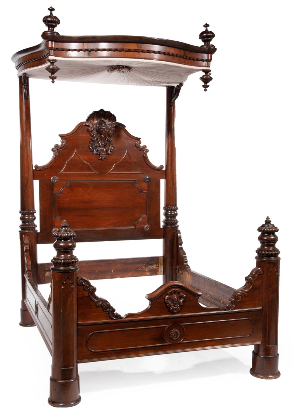 AMERICAN CARVED ROSEWOOD HALF
