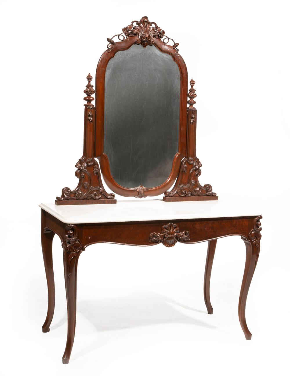 AMERICAN CARVED ROSEWOOD LADY'S