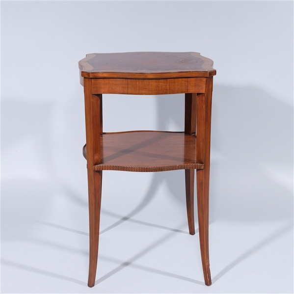 American carved wood side table,