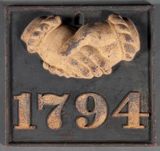 American cast iron fire mark for