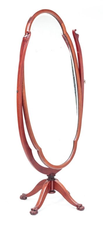 AMERICAN CHEVAL MIRROR. Circa 1900,