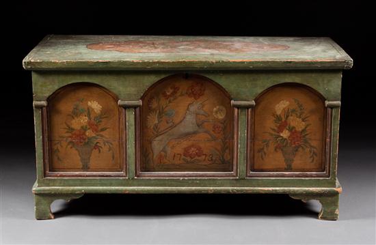 American Chippendale painted wood