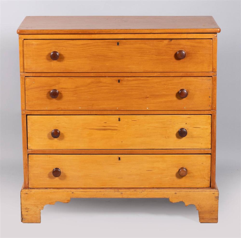 AMERICAN CHIPPENDALE PINE CHEST