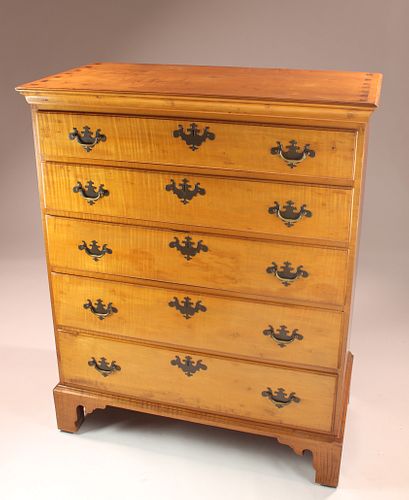 AMERICAN CHIPPENDALE TIGER MAPLE
