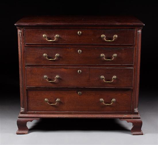 American Chippendale walnut chest