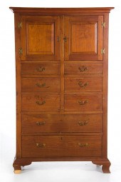 American Chippendale walnut ta