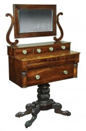 AMERICAN CLASSICAL CARVED MAHO