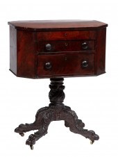 AMERICAN CLASSICAL CARVED MAHO