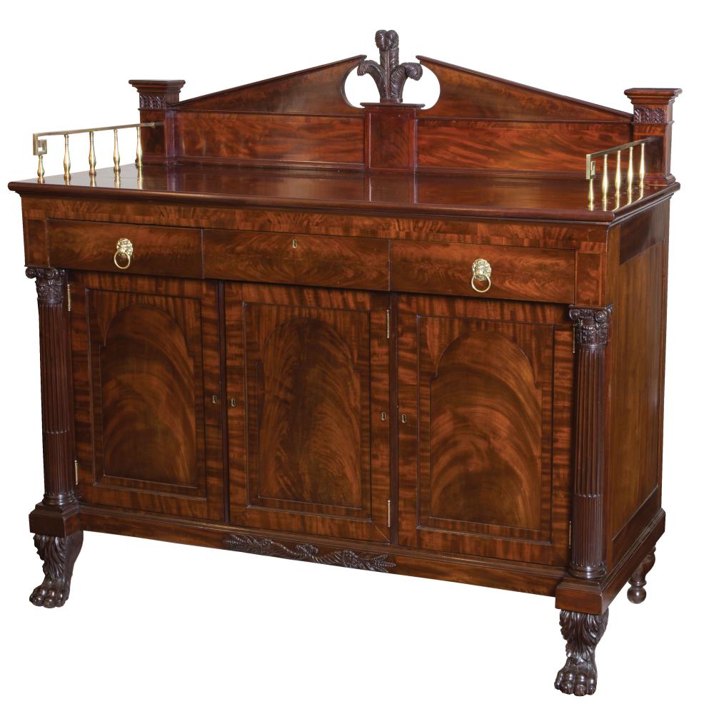 AMERICAN CLASSICAL FIGURED MAHOGANY