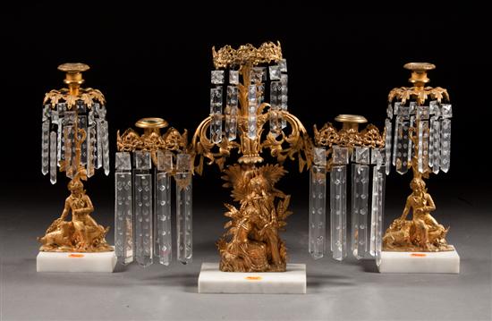 American Classical gilt-brass