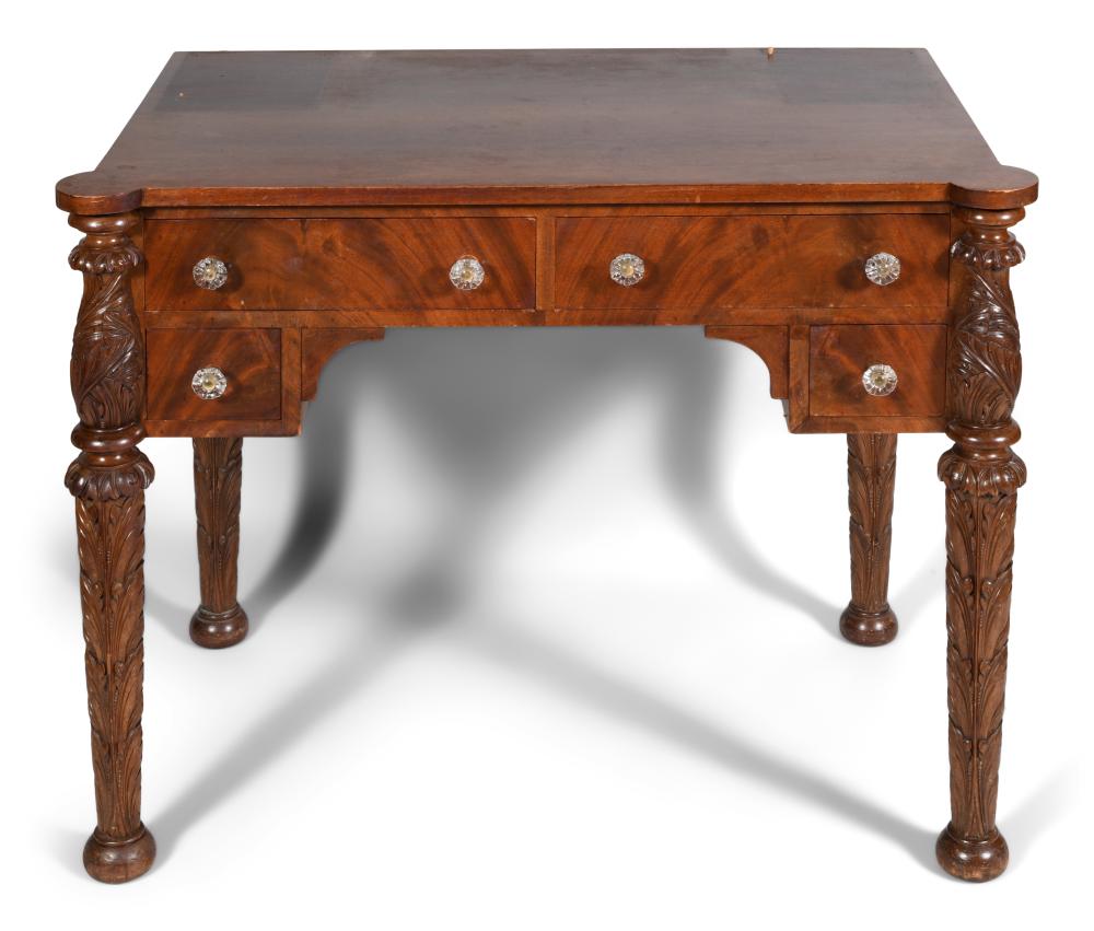 AMERICAN CLASSICAL MAHOGANY DESK,
