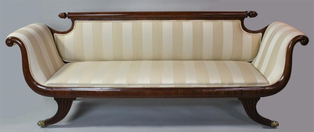 AMERICAN CLASSICAL MAHOGANY SOFA