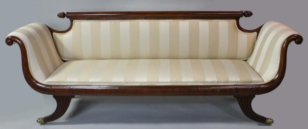 AMERICAN CLASSICAL MAHOGANY SOFA,