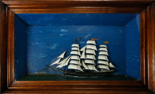 AMERICAN CLIPPER SHIP SHADOWBOX,