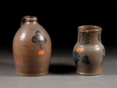 American cobalt decorated salt
