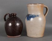American cobalt decorated salt