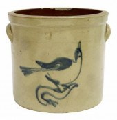 AMERICAN COBALT GLAZE BIRD STO